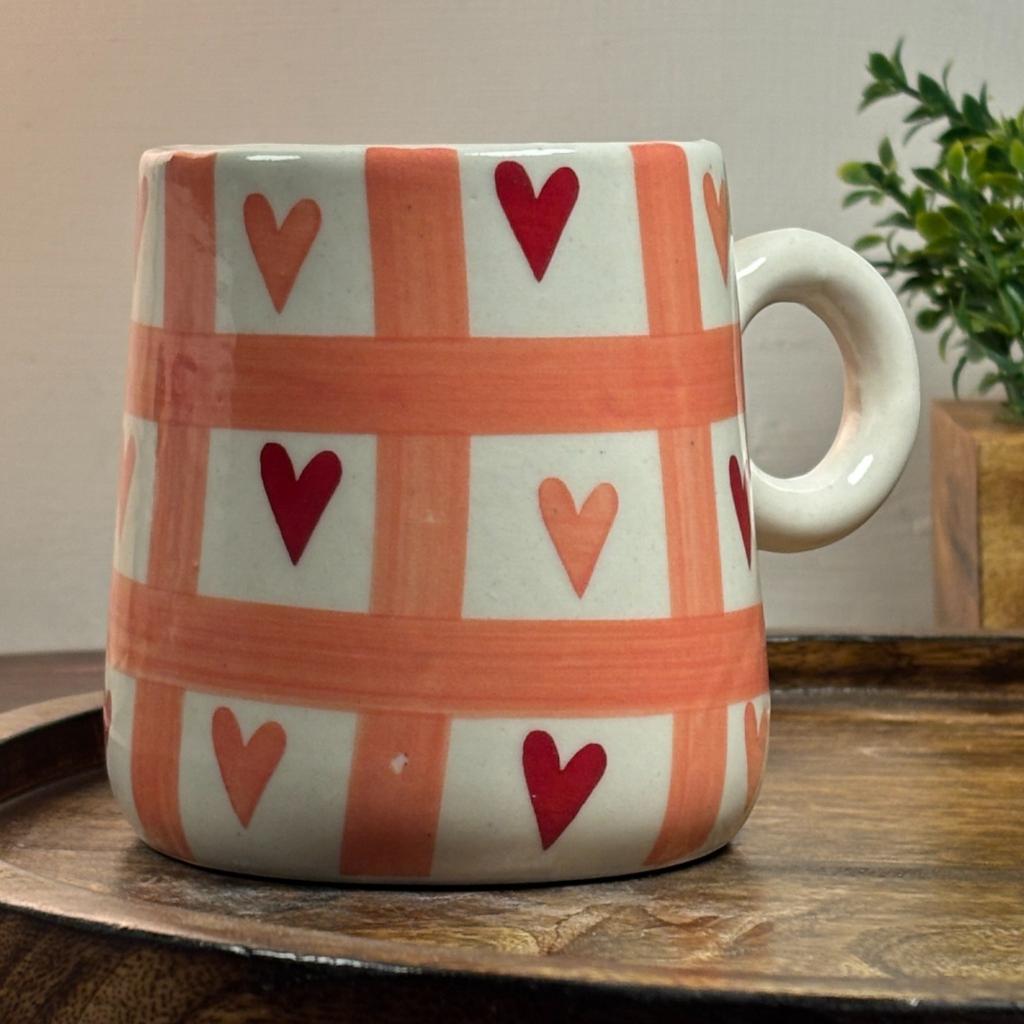 Heart Lattice Ceramic Cup