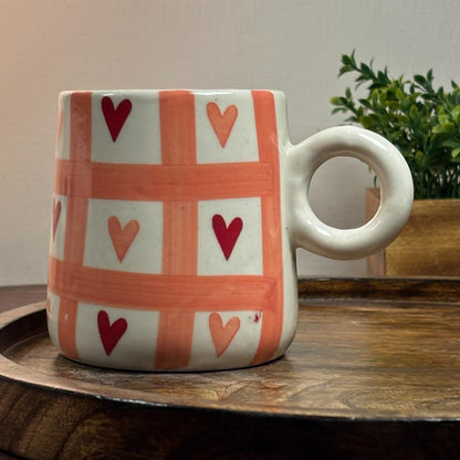 Heart Lattice Ceramic Cup