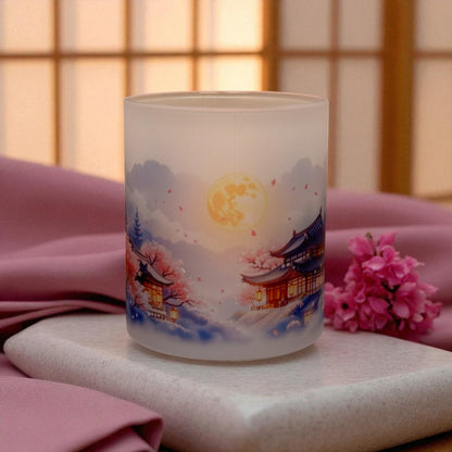 Sakura Stillness Frosted Glass Mug