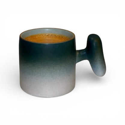 Wabi Fade Demitasse Cup (80 ml Espresso Cup) - Set - Green and White