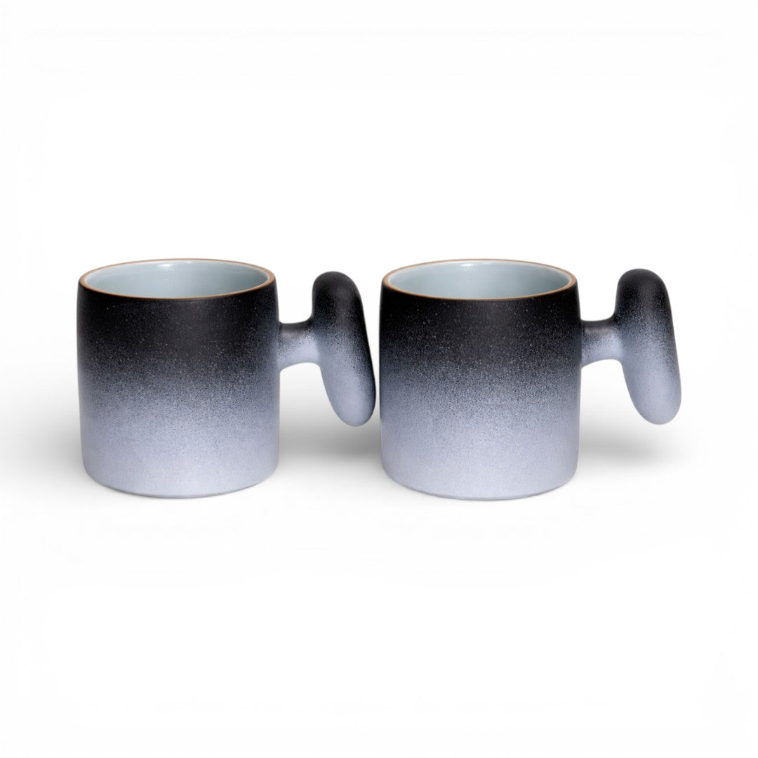 Wabi Fade Demitasse Cup (80 ml Espresso Cup) - Black and White