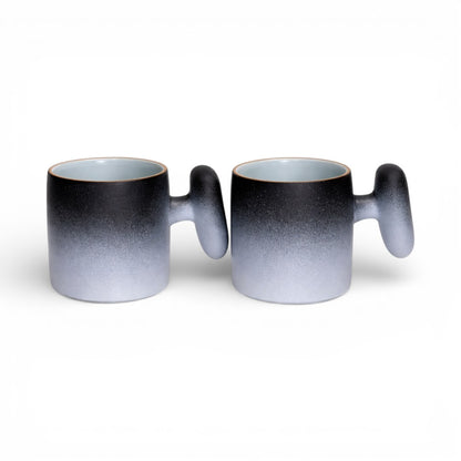 Wabi Fade Demitasse Cup (80 ml Espresso Cup) - Black and White